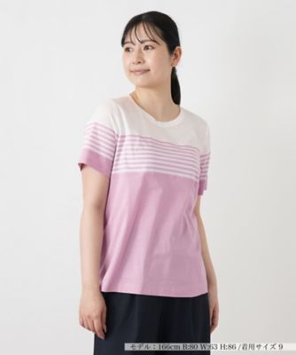 ボーダー切替クルーネックTシャツ | Leilian (Women)/レリアン | 三越