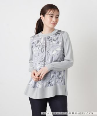 プリント切替ラメニット【Leilian WHITE LABEL