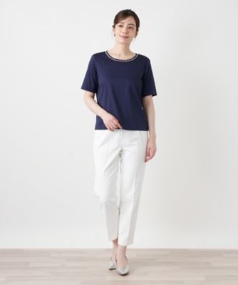 ビジューネックカットソー | Leilian (Women)/レリアン | 三越伊勢丹