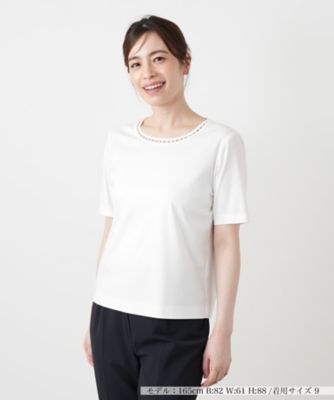 ビジューネックカットソー | Leilian (Women)/レリアン | 三越伊勢丹
