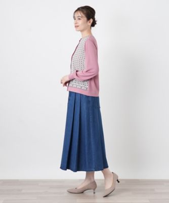 パネル切替デニムスカート【L JEANS】 | Leilian (Women