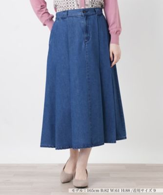 パネル切替デニムスカート【L JEANS】 | Leilian (Women