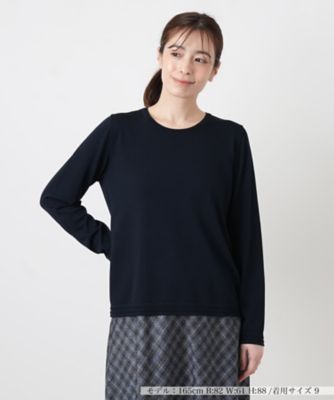 クルーネックニット【Leilian WHITE LABEL