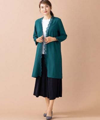 ＜Leilian (Women)＞レース使いロングカーディガン