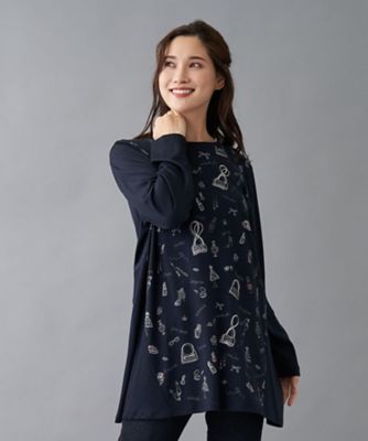 モチーフプリントチュニック | Leilian plus house (Women/大きい