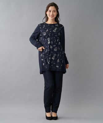 モチーフプリントチュニック | Leilian plus house (Women/大きい