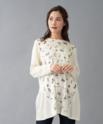＜Leilian plus house (Women/大きいサイズ)＞モチーフプリントチュニック