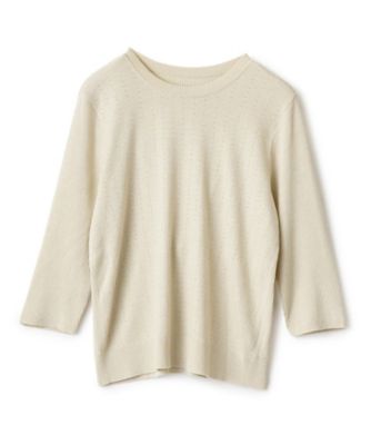＜Leilian plus house (Women/大きいサイズ)＞アイレットラメニットプルオーバー