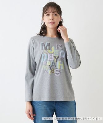＜Leilian plus house (Women/大きいサイズ)＞カラフルロゴプリントＴシャツ【ＭＵＳＥ　ＢＹ　ＲＯＣＨＡＳ　Ｐｒｅｍｉｅｒｅ】