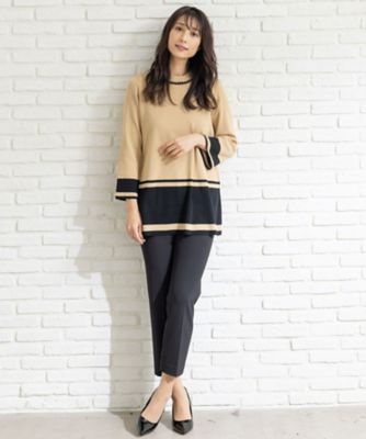 【美品】Leilian リブニット プルオーバー レース 9号 ハイゲージニットプルオーバー | Leilian plus house (Women