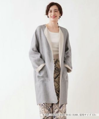 Leilian plus house (Women/大きいサイズ)/レリアン　プラスハウス 一重仕立てのノーカラーコート