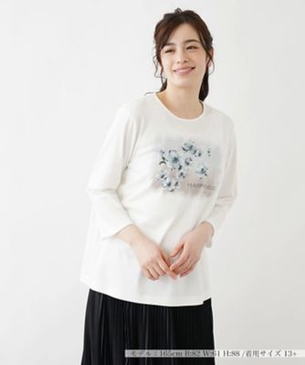 ＜Leilian plus house (Women/大きいサイズ)＞フラワープリントＴシャツ