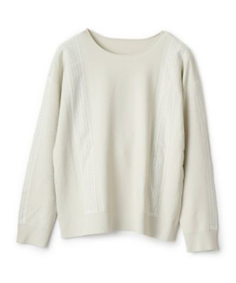 レースモチーフニットプルオーバー