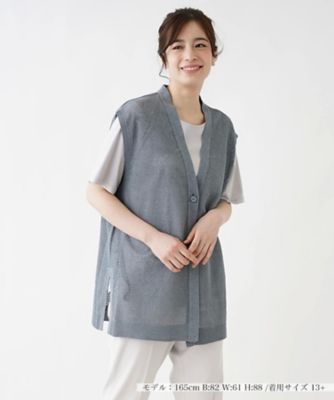 ＜Leilian plus house (Women/大きいサイズ)＞ニットロング丈ベスト【ＲＯＣＨＡＳ　Ｐｒｅｍｉｅｒｅ】