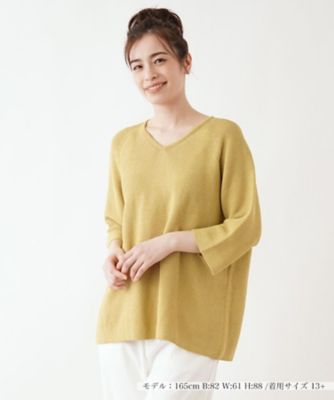 ＜Leilian plus house (Women/大きいサイズ)＞Ｖネックニットプルオーバー