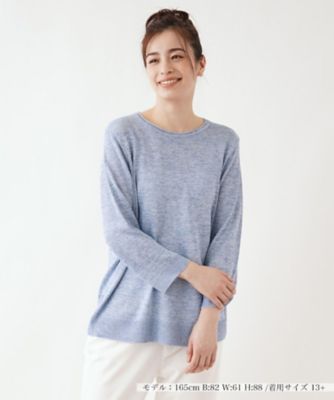 ＜Leilian plus house (Women/大きいサイズ)＞クルーネックニットプルオーバー