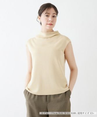 ＜Leilian plus house (Women/大きいサイズ)＞ハイネックフレンチスリーブニット