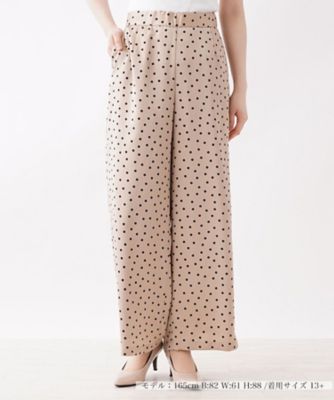 ＜Leilian plus house (Women/大きいサイズ)＞プリントセミワイドパンツ【ｍｙ　ｐｅｒｆｅｃｔ　ｗａｒｄｒｏｂｅ】
