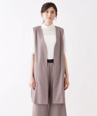 24AW 極美品 レリアン プラスハウス ベスト ジレ 黒 大きいサイズ4L ロングベスト | Leilian plus house (Women/大きいサイズ