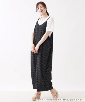 ＜Leilian plus house (Women/大きいサイズ)＞ラインドットオールインワン