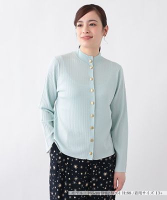 ＜Leilian plus house (Women/大きいサイズ)＞リブカーディガン