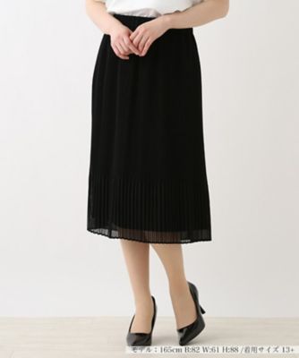 ＜Leilian plus house (Women/大きいサイズ)＞シアープリーツ切り替えスカート