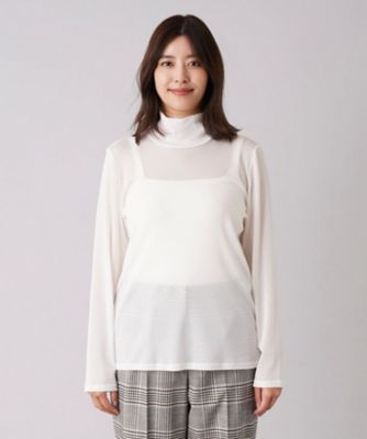 シアーハイネックトップス | Leilian plus house (Women/大きいサイズ