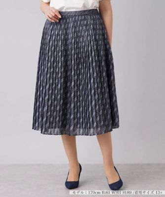Leilian plus house (Women/大きいサイズ)/レリアン　プラスハウス 総柄プリーツスカート
