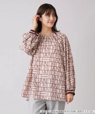 ＜Leilian plus house (Women/大きいサイズ)＞ロゴプリントチュニックブラウス【Ｌｅｉｌｉａｎ　Ｔｈｅ　Ｗｅｅｋ】