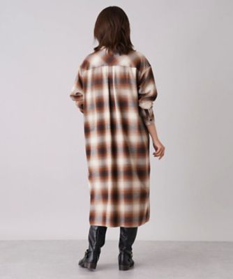 オンブレチェックシャツワンピース | Leilian plus house (Women