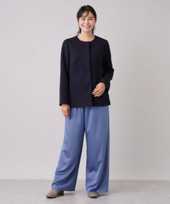ノーカラーショートコート【ｍｙ　ｐｅｒｆｅｃｔ　ｗａｒｄｒｏｂｅ】