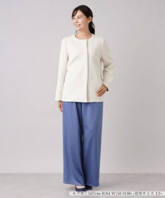 ノーカラーショートコート【ｍｙ　ｐｅｒｆｅｃｔ　ｗａｒｄｒｏｂｅ】