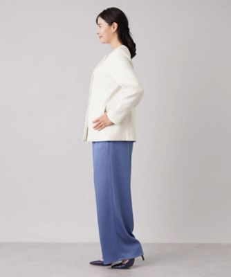 ノーカラーショートコート【ｍｙ　ｐｅｒｆｅｃｔ　ｗａｒｄｒｏｂｅ】