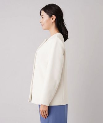 ノーカラーショートコート【ｍｙ　ｐｅｒｆｅｃｔ　ｗａｒｄｒｏｂｅ】