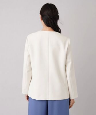 ノーカラーショートコート【ｍｙ　ｐｅｒｆｅｃｔ　ｗａｒｄｒｏｂｅ】