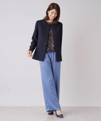 ノーカラーショートコート【ｍｙ　ｐｅｒｆｅｃｔ　ｗａｒｄｒｏｂｅ】