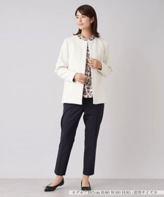 ノーカラーショートコート【ｍｙ　ｐｅｒｆｅｃｔ　ｗａｒｄｒｏｂｅ】