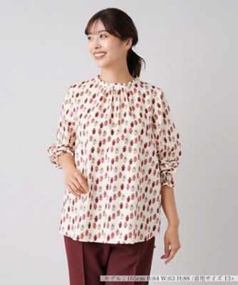 ＜Leilian plus house (Women/大きいサイズ)＞総柄プリントハイネックブラウス【ＲＡＴＴＩ】