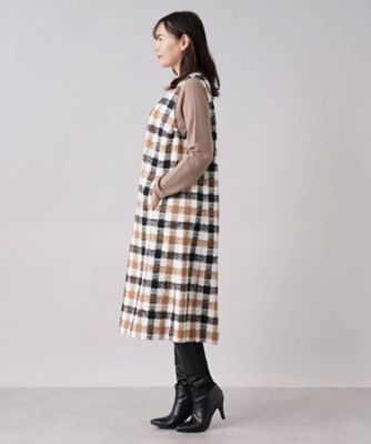 チェック柄ジャンパースカート | Leilian plus house (Women/大きい