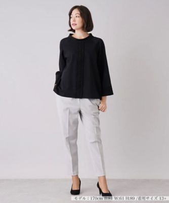 レリアン　フリル　切替　ハイネック　カットソー　 イタリア製　　13＋ フリル切替ハイネックカットソー|レリアン | レリアン公式