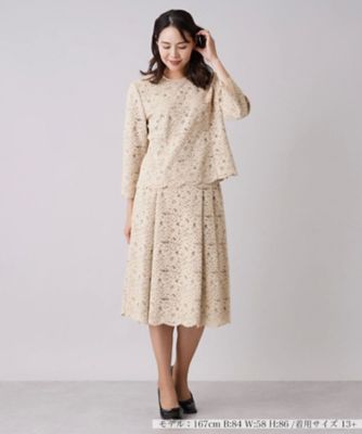 ＜Leilian plus house (Women/大きいサイズ)＞【セレモニー】レースブラウススーツ