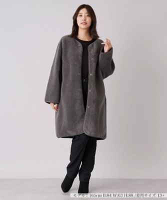 ボアノーカラーコート【NEMIKA】 | Leilian plus house (Women