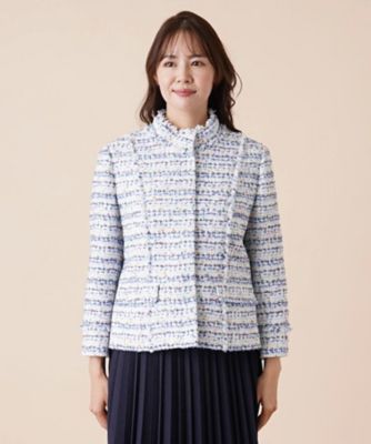 ツイードスタンドカラージャケット【セレモニー】【プラス企画