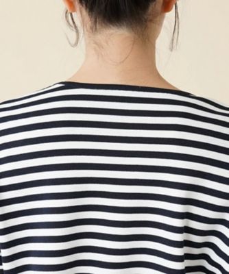 【店舗人気】ボーダー切替クルーネックニット