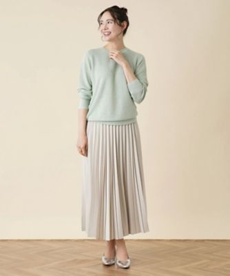 ラメクルーネックニット | Leilian plus house (Women/大きい