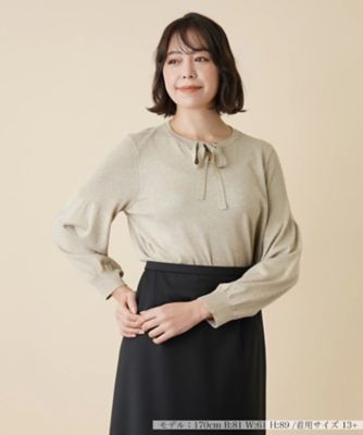 ラメニットプルオーバー | Leilian plus house (Women/大きい