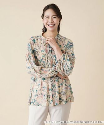 ＜Leilian plus house (Women/大きいサイズ)＞フラワープリントブラウス