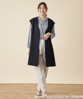 大人気！まとめ一覧 Vネックロングベスト【プラス企画】 | Leilian plus house トップス
