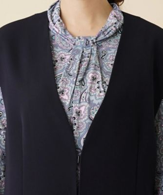 Vネックロングベスト【プラス企画】 | Leilian plus house