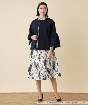 ノーカラージャケット【お出掛けスタイル】【ROCHAS
